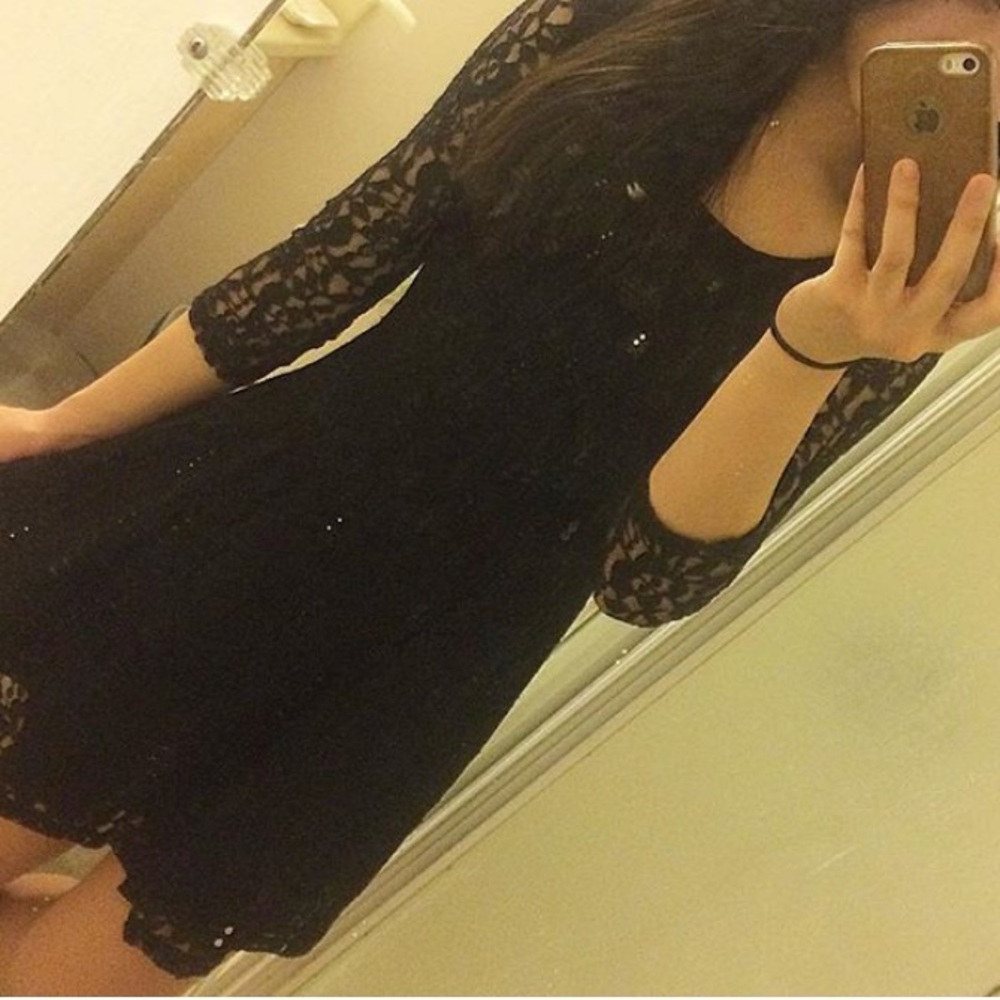 Lace black dress